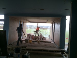 Dining area projection creating balcony above the project will be clad in zinc.